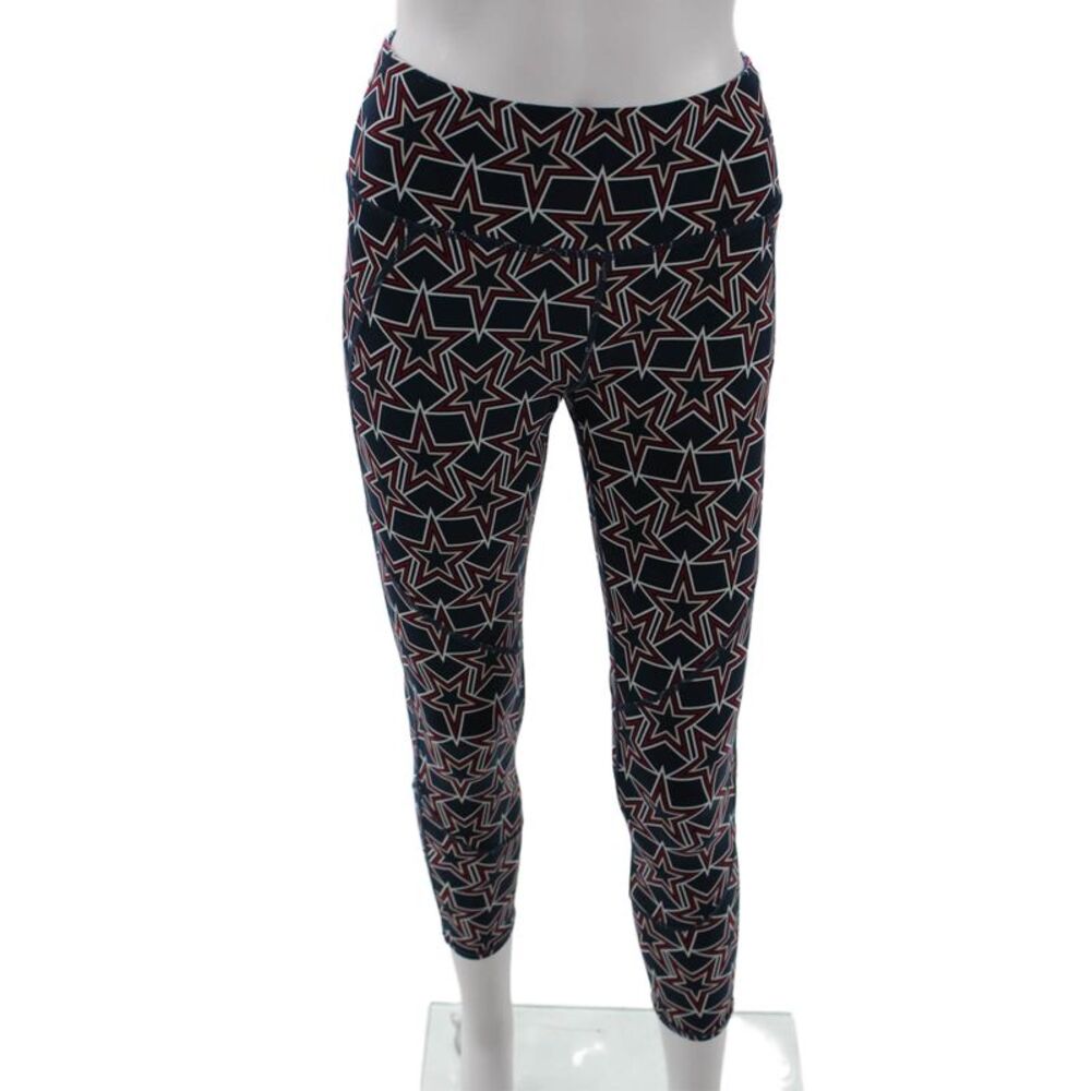 Sweaty Betty Women Ankle Cropped Leggings Dark Blue Stars Size S